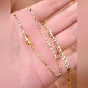 14K Gold Italian 2MM Flat Chain - 16”